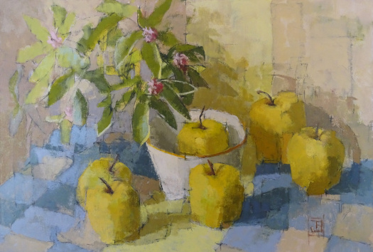 daphne with yellow apples