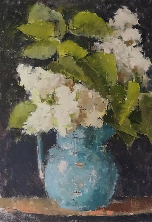 Blue Jug With Lilac