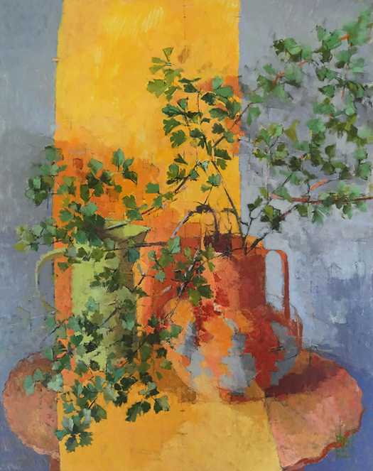 Jill Barthorpe's Hawthorn with Orange Stripe painting